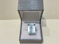 Bague aiguemarine or 750