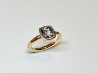 Bague Améthyste, or 750 & platine 950