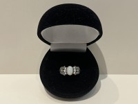 Bague argent 925 & opale & perles