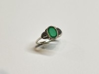 Bague argent 925 agate verte