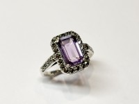 Bague argent 925 améthyste