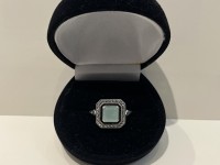 Bague argent 925 calcédoine