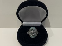 Bague argent 925 jade