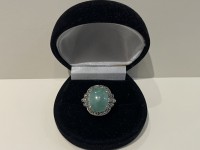 Bague argent 925 jade