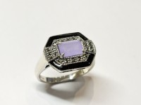 Bague argent 925 jade lavande