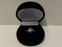 Bague argent 925 quartz limon