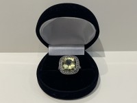 Bague argent 925 quartz limon