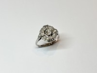 Bague art déco Diamants, platine 950