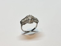 Bague Diamants, platine 850