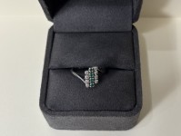 Bague Emeraudes & Diamants, or 750