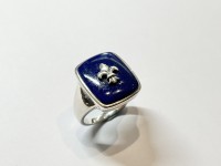Bague Fleur de Lys Lapis Lazuli, arg 925