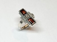 Bague Grenat, arg 925
