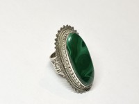 Bague Malachite, arg 925