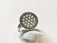 Bague Nacre & Onyx, arg 925