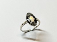 Bague Opale & Email, arg 925