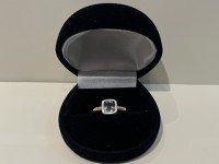 Bague or 750 améthyste