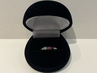 Bague or 750 multicouleurs