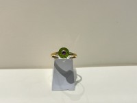 Bague or 750 péridot & améthyste
