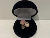 Bague or 750 quartz