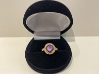 Bague or 750 tourmaline