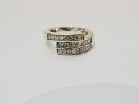 Bague or gris 750 diamants