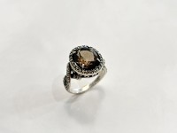 Bague Quartz fumé, arg 925