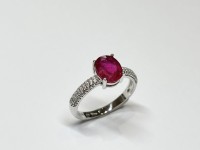 Bague Rubis & OZ, arg 925