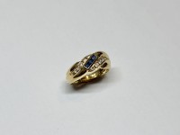 Bague Saphirs & Diamants, or 750 