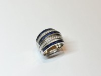 Bague Saphirs, or 750