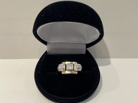 Bague Tank or 750 & diamants