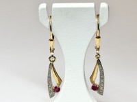 Boucle d'oreilles Rubis, or 750