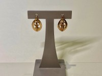 Boucles d'oreille or 750 dormeuses art déco