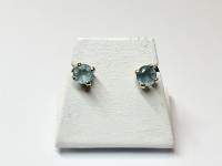 Boucles d'oreilles Aiguemarine, or 750
