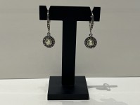 Boucles d'oreilles argent 925 quartz limon