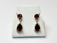 Boucles d'oreilles Grenats, or 750