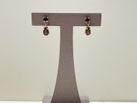 Boucles d'oreilles or 750 grenats