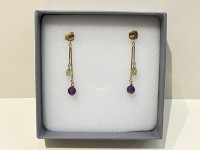 Boucles d'oreilles pendantes or 750 