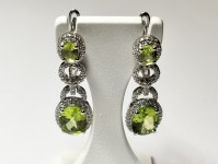 Boucles d'oreilles Peridot & Oz, arg 925