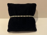 Bracelet or 750 émeraudes & diamants 