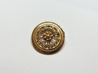 Broche ronde, or 750 