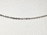 Chaîne maille forçat, 45 cm, or blanc 750