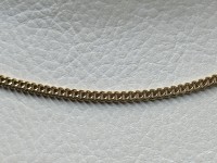 Chaîne maille gourmette, 45 cm, or 750