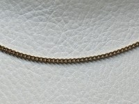 Chaîne maille gourmette, 45 cm, or 750