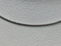 Chaîne maille palmier, 45 cm, or blanc 750