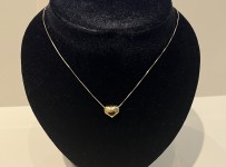 Collier or 750 coeur