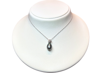 Collier Perle de Tahiti & Diamants, or 750