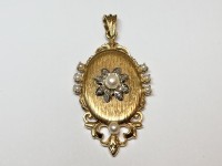 Médaille Perles & Eclats de diamants, or 750