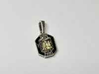 Pendentif argent 925 quartz limon
