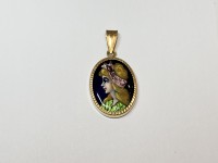 Pendentif mignature Email, or 750