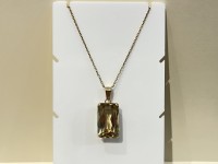 Pendentif or 750 citrine